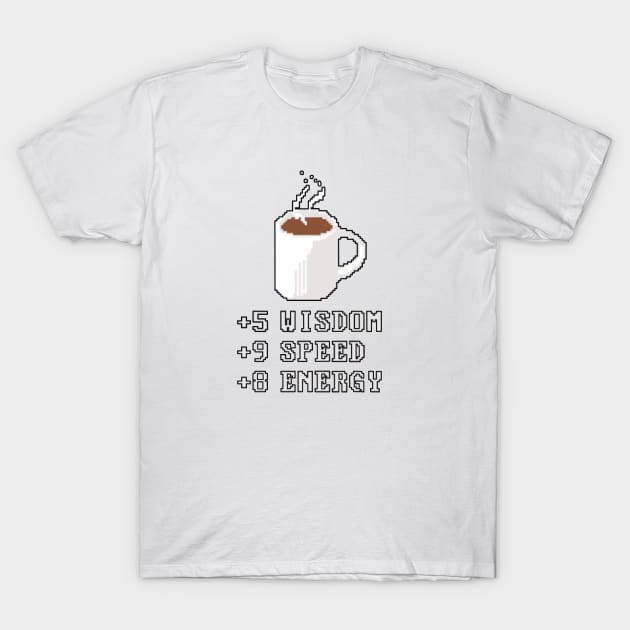 Caffeine stats T-Shirt by Qwerty